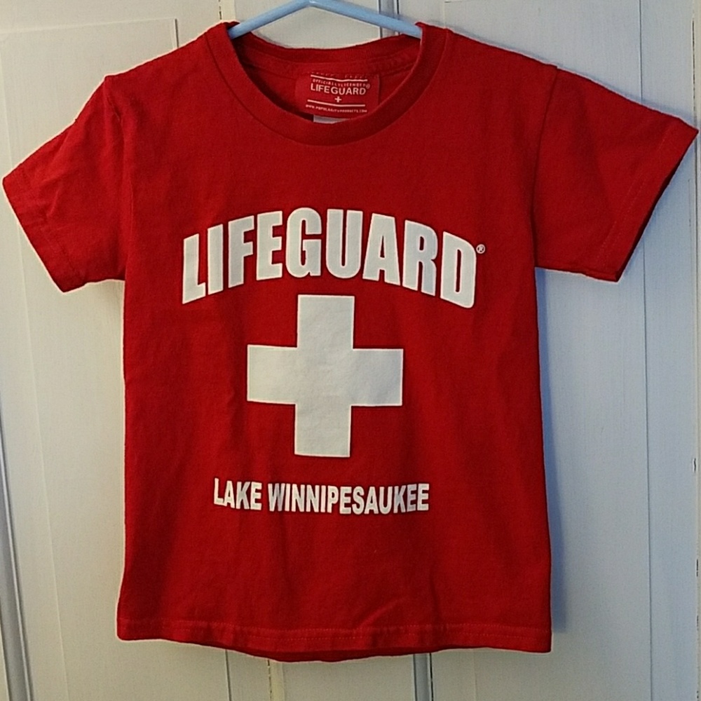 Lifeguard red shirt sleeve tshirt